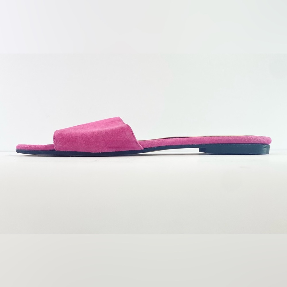 NWOT Barbara Barbieri Pink Suede Leather Sandals Flats Sz 6 Spring Summer Dress